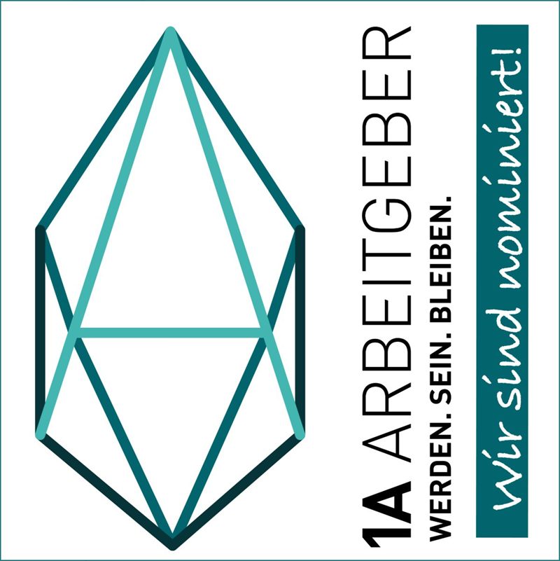 1A Arbeitgeber – Wir sind nominiert! (Quadrat)